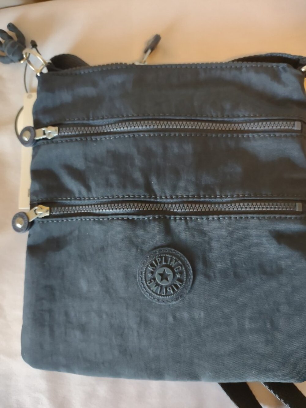 Kipling Women's Keiko Crossbody Mini Bag With Monkey Keychain Blue NWT